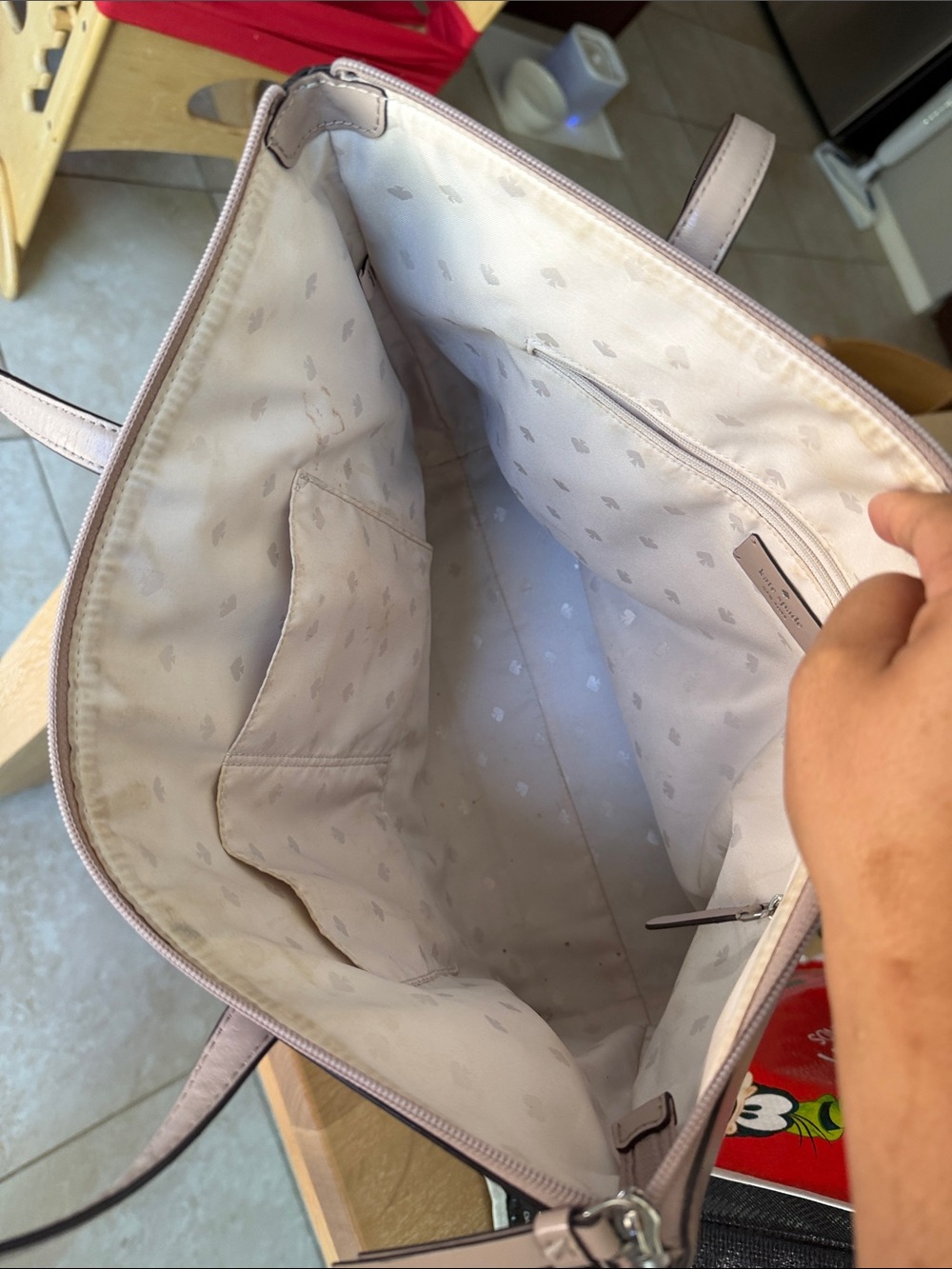 kate spade pale pink tote bag - Picture 3 of 6